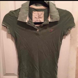 Hollister military green XS short sleeved polo